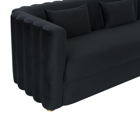 Callie Black Velvet Sectional - RAF Model: TOV-L44164-L44166