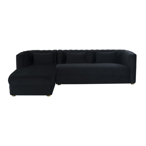 Callie Black Velvet Sectional - LAF Model: TOV-L44165-L44167
