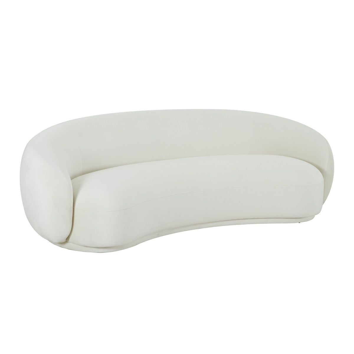 Kendall Cream Velvet Sofa Model: TOV-L44178