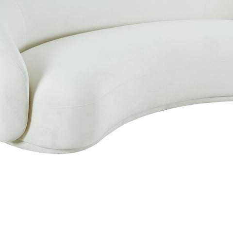 Kendall Cream Velvet Sofa Model: TOV-L44178