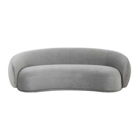 Kendall Light Grey Velvet Sofa Model: TOV-L44180