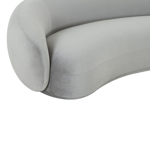 Kendall Light Grey Velvet Sofa Model: TOV-L44180