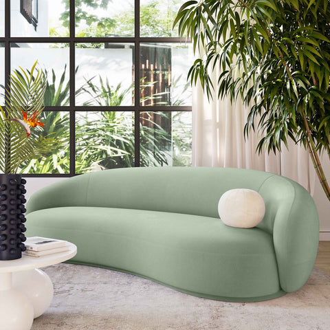 Kendall Moss Green Velvet Sofa Model: TOV-L44220