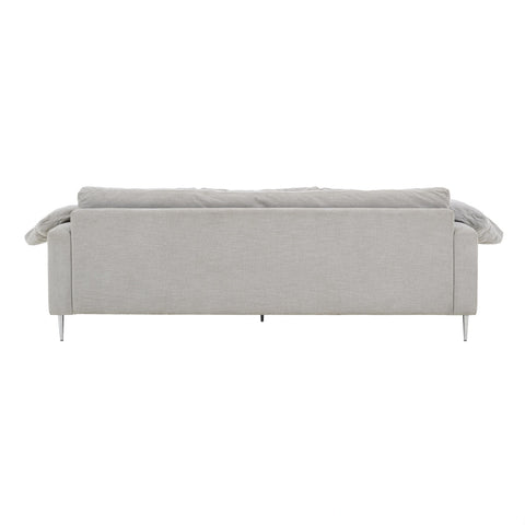 Vari Light Grey Textured Velvet Lounge Sofa Model: TOV-L54243