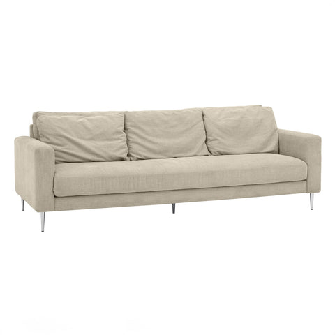 Vari Beige Textured Velvet Lounge Sofa Model: TOV-L54244