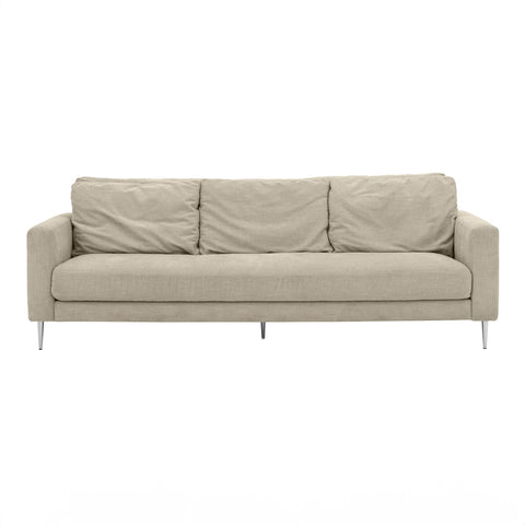 Vari Beige Textured Velvet Lounge Sofa Model: TOV-L54244