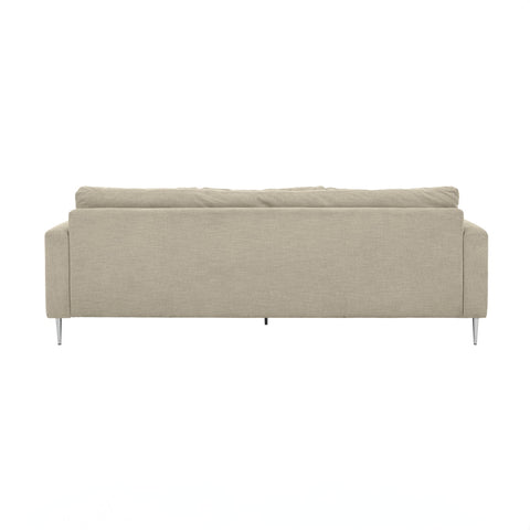 Vari Beige Textured Velvet Lounge Sofa Model: TOV-L54244