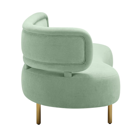 Tischa Mint Green Velvet Sofa Model: TOV-L54317