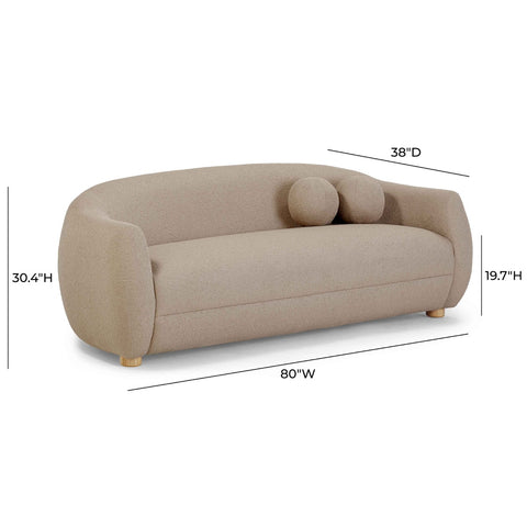 Judy Light Brown Boucle Sofa Model: TOV-L54362