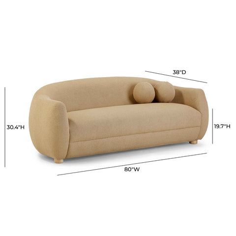 Judy Honey Boucle Sofa Model: TOV-L54364