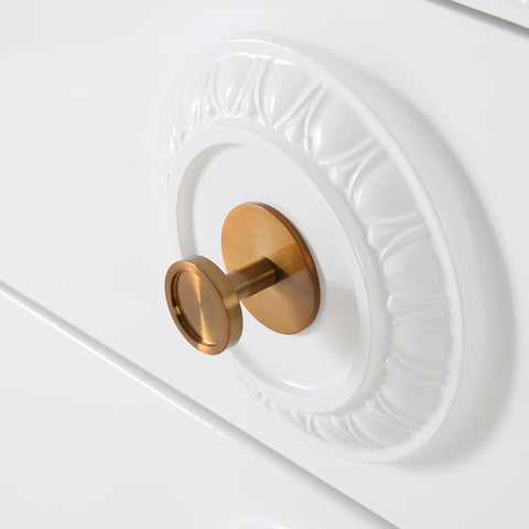 Bovey White Lacquer Side Table Model: TOV-L5525