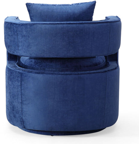 Kennedy Navy Textured Velvet Swivel Chair Model: TOV-L6124