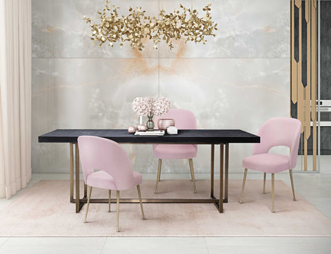 Mason Black 79" Rectangular Dining Table Model: TOV-L6138