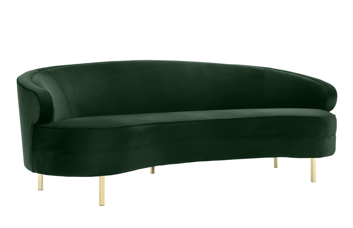 Baila Forest Green Velvet Sofa Model: TOV-L6294