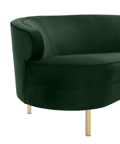 Baila Forest Green Velvet Sofa Model: TOV-L6294