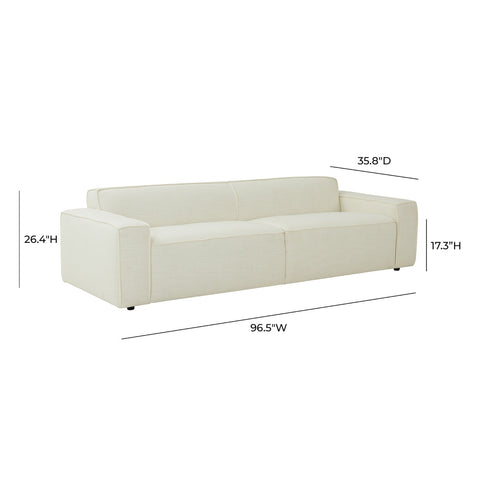 Olafur Cream Linen Sofa Model: TOV-L68106