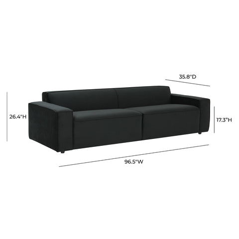 Olafur Black Velvet Sofa Model: TOV-L68107