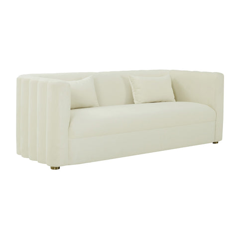 Callie Cream Velvet Sofa Model: TOV-L68108