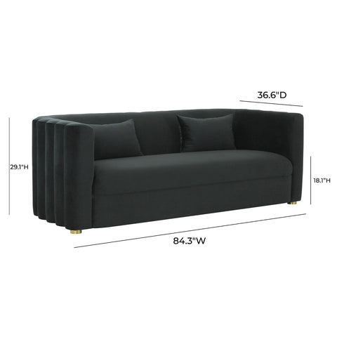 Callie Black Velvet Sofa Model: TOV-L68109