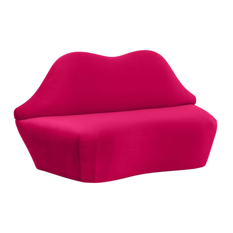 Lips Pink Velvet Settee Model: TOV-L68195