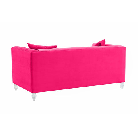 Bea Hot Pink Velvet Loveseat Model: TOV-L68317