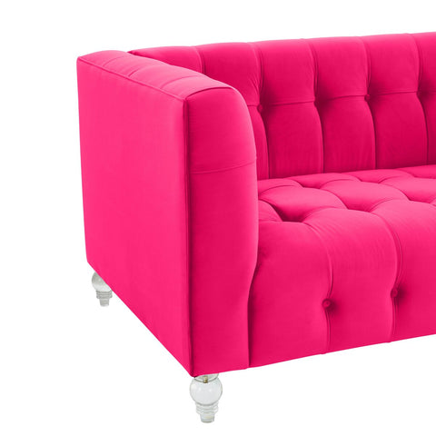 Bea Hot Pink Velvet Loveseat Model: TOV-L68317