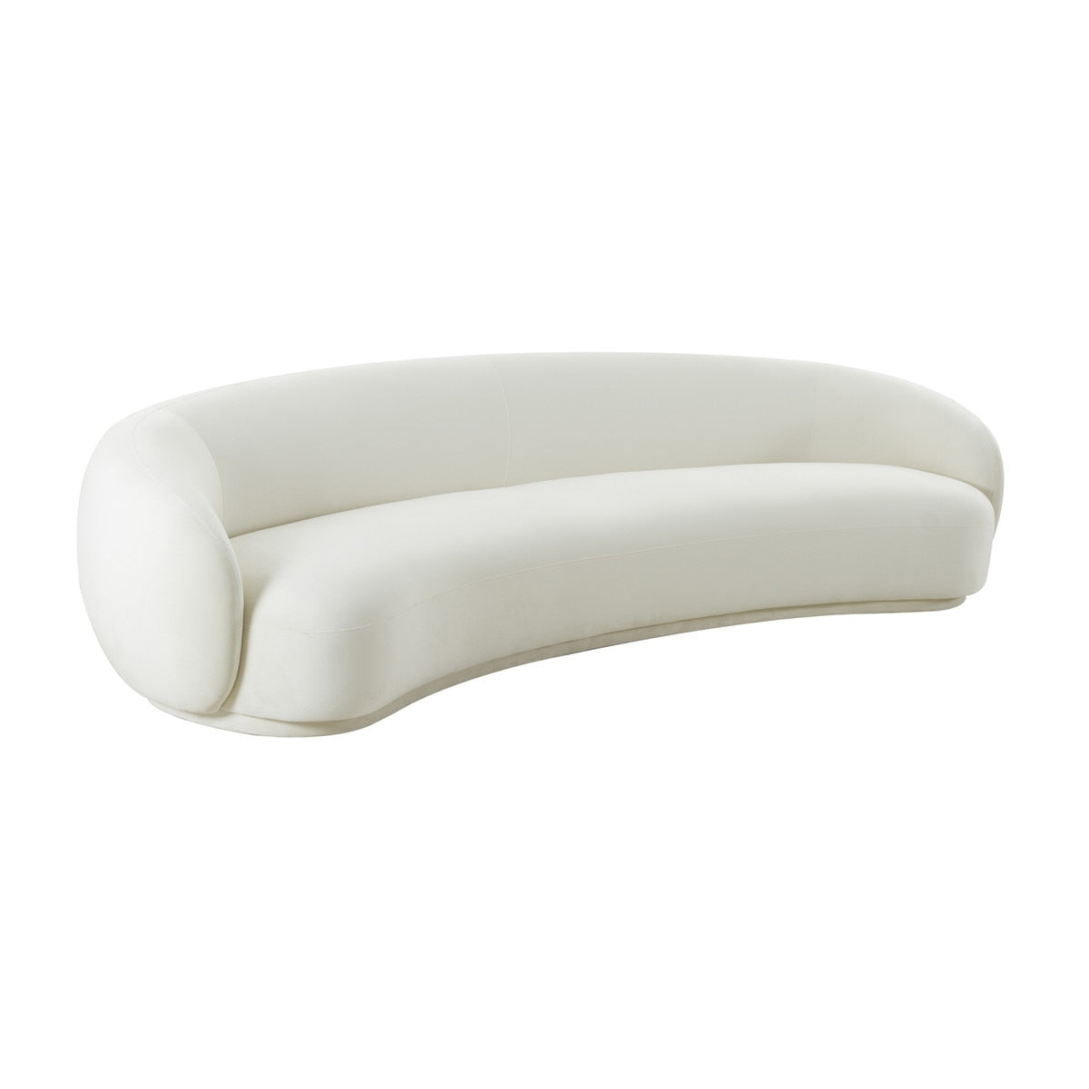 Kendall Cream Velvet 120" Sofa Model: TOV-L68334