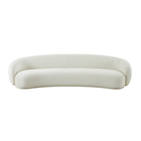 Kendall Cream Velvet 120" Sofa Model: TOV-L68334