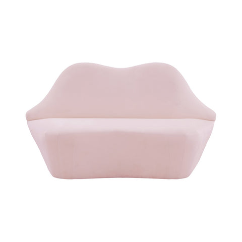 Lips Blush Velvet Settee Model: TOV-L68340