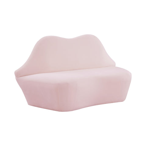 Lips Blush Velvet Settee Model: TOV-L68340