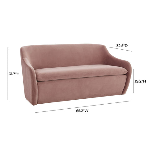 Cellia Mauve Velvet Loveseat Model: TOV-L68390