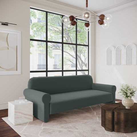 Keelee Grey 84" Velvet Sofa Model: TOV-L68438