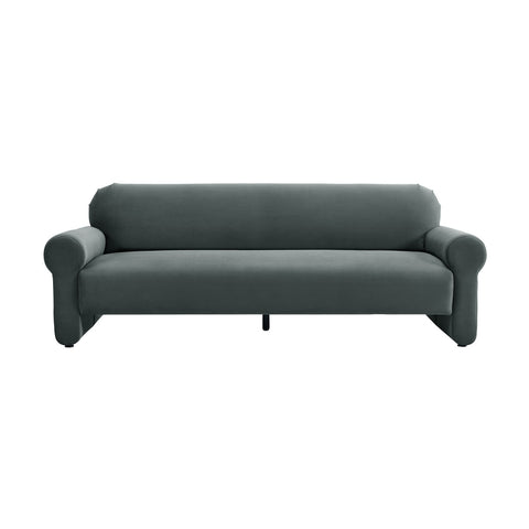 Keelee Grey 84" Velvet Sofa Model: TOV-L68438