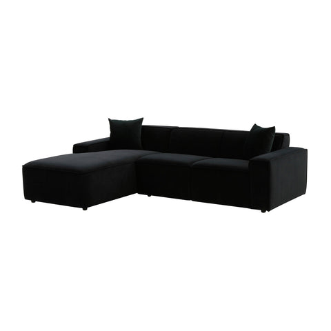 Olafur Black Velvet Sectional - LAF Model: TOV-L68452-L68456