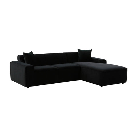 Olafur Black Velvet Sectional - RAF Model: TOV-L68453-L68457