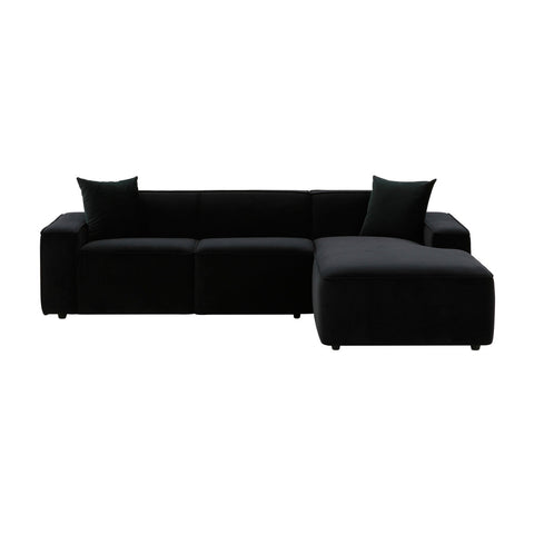 Olafur Black Velvet Sectional - RAF Model: TOV-L68453-L68457