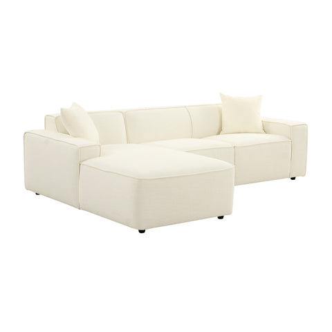 Olafur Cream Linen Sectional - LAF Model: TOV-L68454-L68458