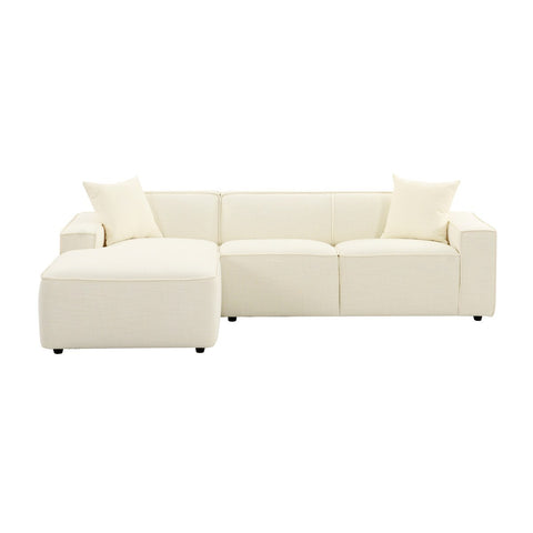 Olafur Cream Linen Sectional - LAF Model: TOV-L68454-L68458