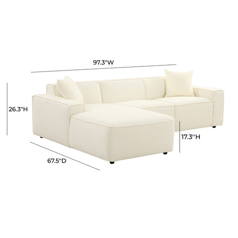 Olafur Cream Linen Sectional - LAF Model: TOV-L68454-L68458