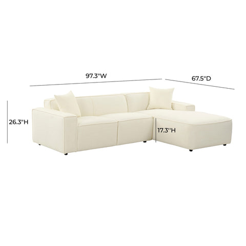 Olafur Cream Linen Sectional - RAF Model: TOV-L68455-L68459