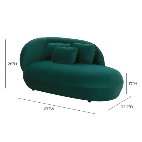 Galet Green Velvet Chaise Model: TOV-L68546