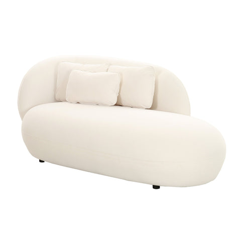 Galet Cream Velvet Chaise Model: TOV-L68547