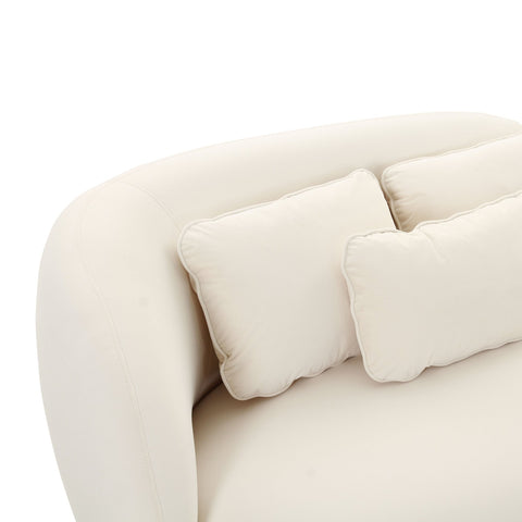Galet Cream Velvet Chaise Model: TOV-L68547