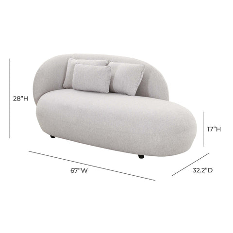 Galet Grey Velvet Chaise Model: TOV-L68548