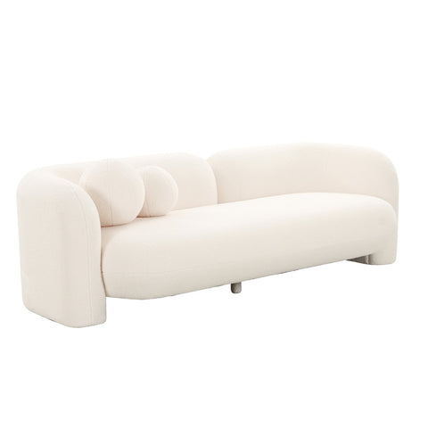Amelie Cream Faux Fur Sofa Model: TOV-L68581