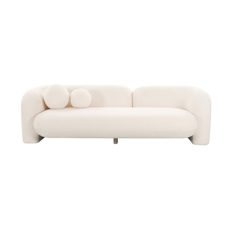 Amelie Cream Faux Fur Sofa Model: TOV-L68581