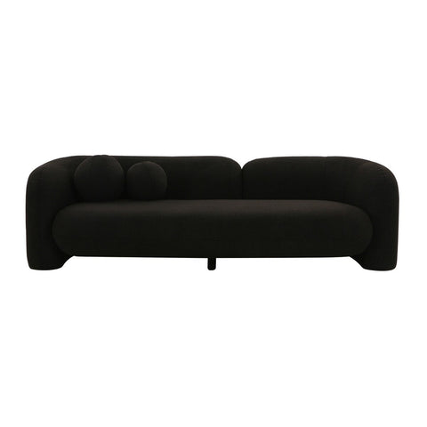 Amelie Black Faux Fur Sofa Model: TOV-L68582