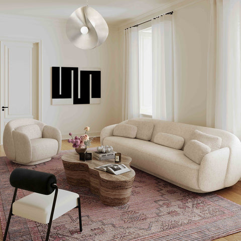 Misty Cream Boucle Sofa Model: TOV-L68616