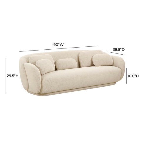 Misty Cream Boucle Sofa Model: TOV-L68616