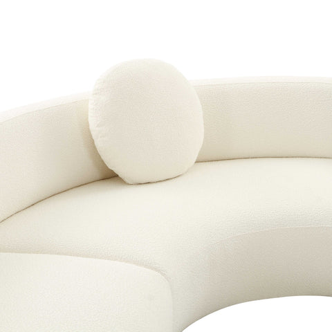 Broohah Cream Boucle Sectional Model: TOV-L68655-SEC